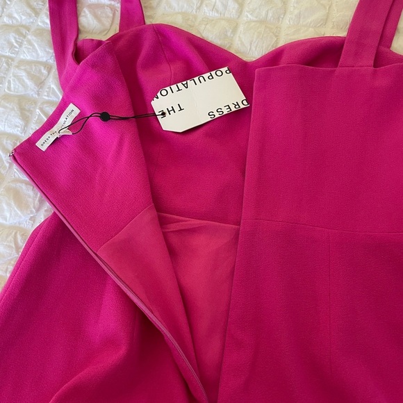 Dress the Population Nicole Fuchsia Midi Dress - Picture 9 of 12